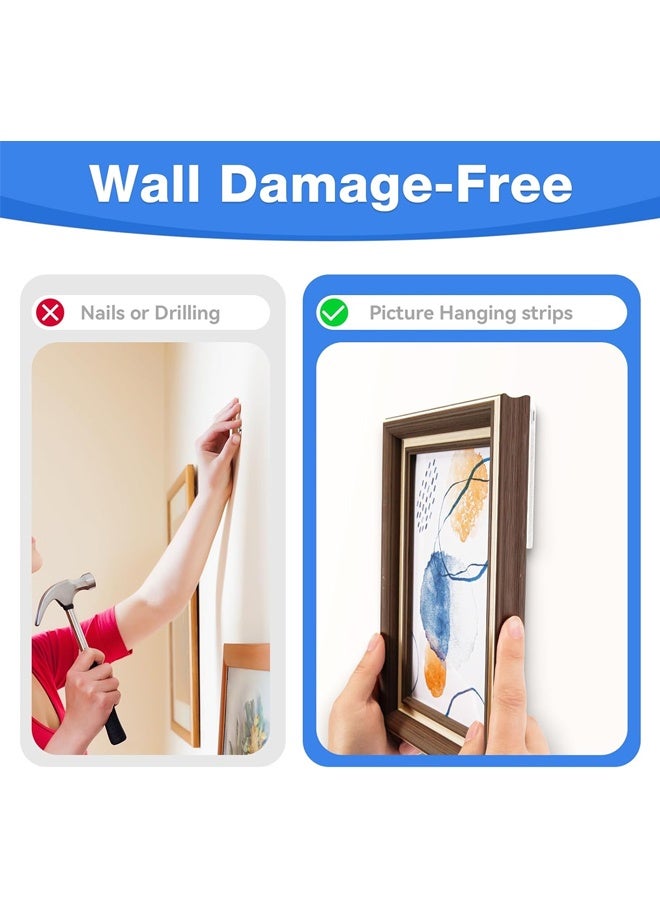 24 Pairs Heavy Duty Picture Hanging Strips for Frames and Posters, Damage-Free No Nail Picture Hangers, Easy Removal - Image 3