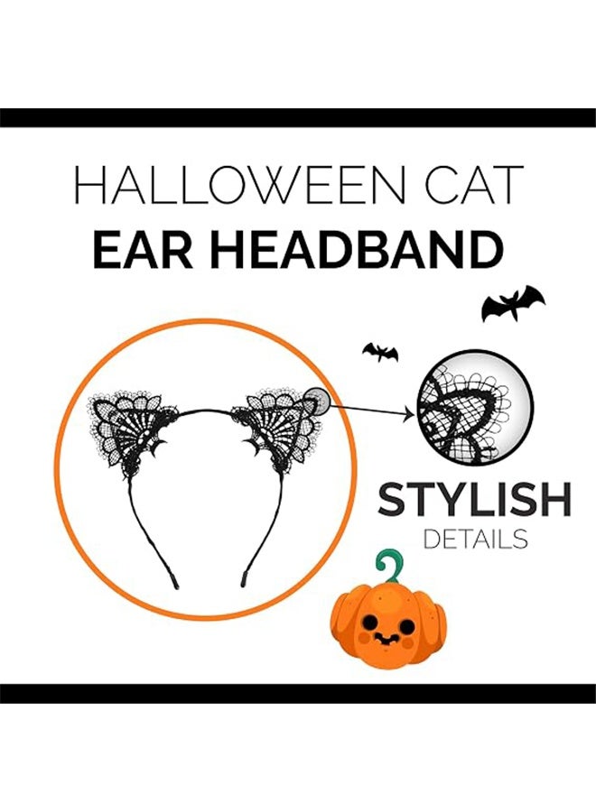 YJ 2PCS Lace Cat Ears Headband Exquisite Women Hair Accessories - Image 3