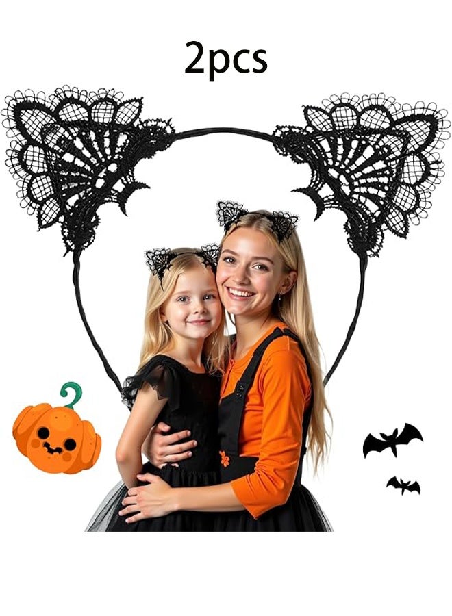 YJ 2PCS Lace Cat Ears Headband Exquisite Women Hair Accessories - Image 1