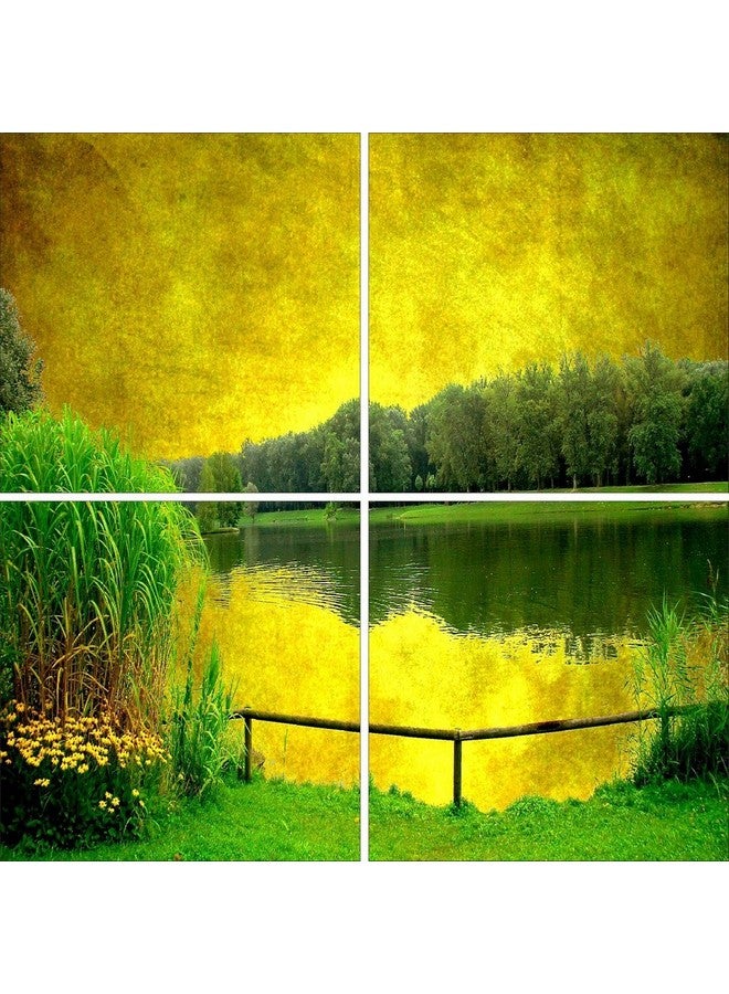 ديكور حائط مكون من 4 ألواح من Go Hooked (مجموعة من 4 قطع)