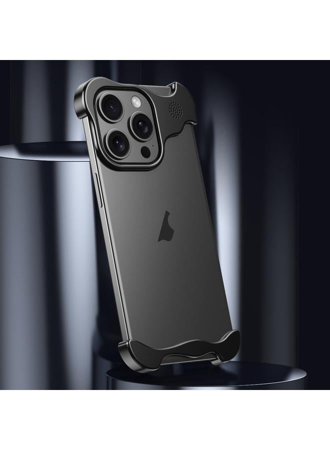 S-TOP Case For iPhone 15 Pro Aromatherapy Alloy Frameless Phone Case - Image 2