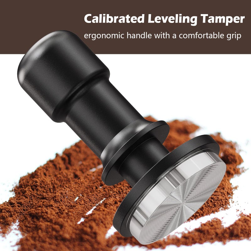 PUSEE 51mm Espresso Tamper - Premium Calibrated Coffee Tamper with Spring Loaded 30lb Pressure, Stainless Steel - Image 4