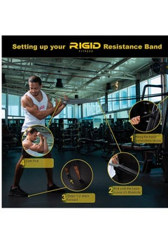 RIGID FITNESS Fitness Resistance Bands Set - Heavy Duty Rubber Bands, Pull Up Assistance Bands, Stretching Bands, Exercices Bands For Bodybuilding Workout And Home Workout- 3 Levels (Light, Medium & Hard)  - Image 5