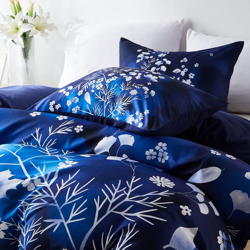 Cupocupa Duvet Cover King Size Set Boho Floral Pattern King Duvet Cover Set for King Size Bed Vintage Soft Bedding Leaf Print Duvet Cover with Pillowcases - Image 4