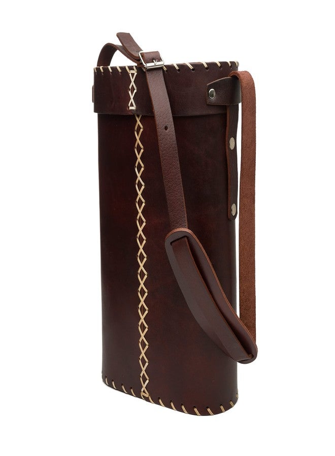 THEARG Matero Bag for Yerba Mate Gourd and Thermos, Fully Leather, Handmade Artisanal, With Handle and Shoulder Strap, Essential for Travel, Picnic, Camping and Home Use - (Color Brown) - Image 1