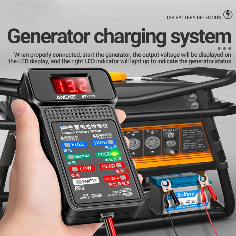 ANENG BT-171 12V Multifunctional Battery Testers Status-Indicator Auto Repair Industry Detection with LED Reverse Display Screen Electrician Tool - Image 5