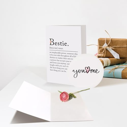 Chenive Bestie Definition Card, BFF Greeting Card, Funny Best Friend Birthday Card, Bestie Sister Friendship Card for Women Lady Girl - Image 3