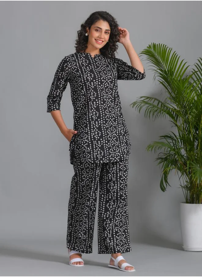 sanskrutihomes Sanskrutihomes Women All-Over Print Pure Cotton Top and Pyjama Set
