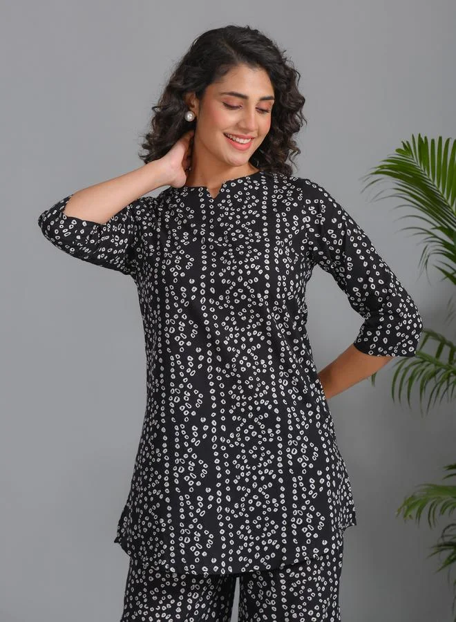 Sanskrutihomes  Sanskrutihomes Women All-Over Print Pure Cotton Top and Pyjama Set for Women | Best Price UAE