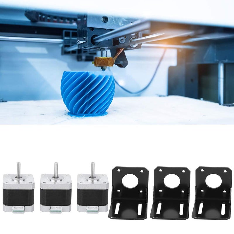 عزم دوران عالي 40 مم محرك خطوي 12 فولت زاوية خطوة 1.8 درجة للطابعات ثلاثية الأبعاد - Image 3