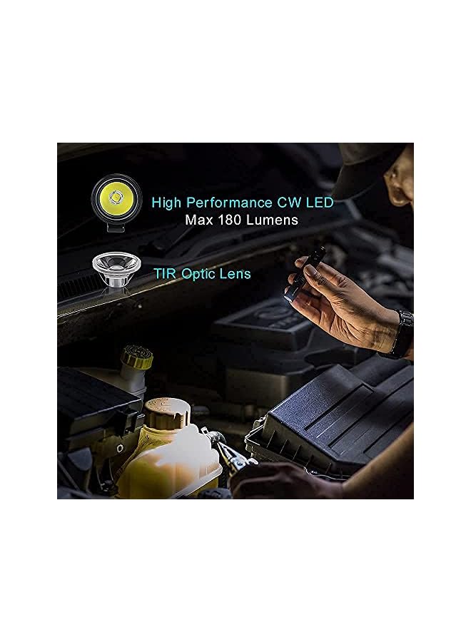 OLIGHT I3T 180 Lumens EDC Flashlight Dual-Output Slim Pocket Flashlight IPX8 Waterproof Aluminum Alloy Mini Torch(Black) - Image 3