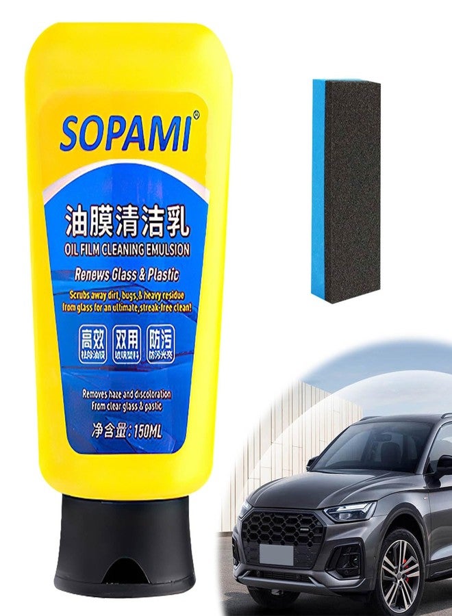 Omaky Sopami Oil Film Cleaning Emulsion,Sopami Oil Film Emulsion Glass Cleaner, Sopami Car Glass Oil Film Cleaner, Quick Effect Coating Agen,Glass Oil Film Remover, Auto Glass Oil Film Cleaning Milk - Image 1