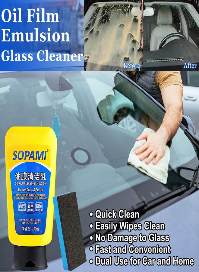 Omaky Sopami Oil Film Cleaning Emulsion,Sopami Oil Film Emulsion Glass Cleaner, Sopami Car Glass Oil Film Cleaner, Quick Effect Coating Agen,Glass Oil Film Remover, Auto Glass Oil Film Cleaning Milk - Image 2