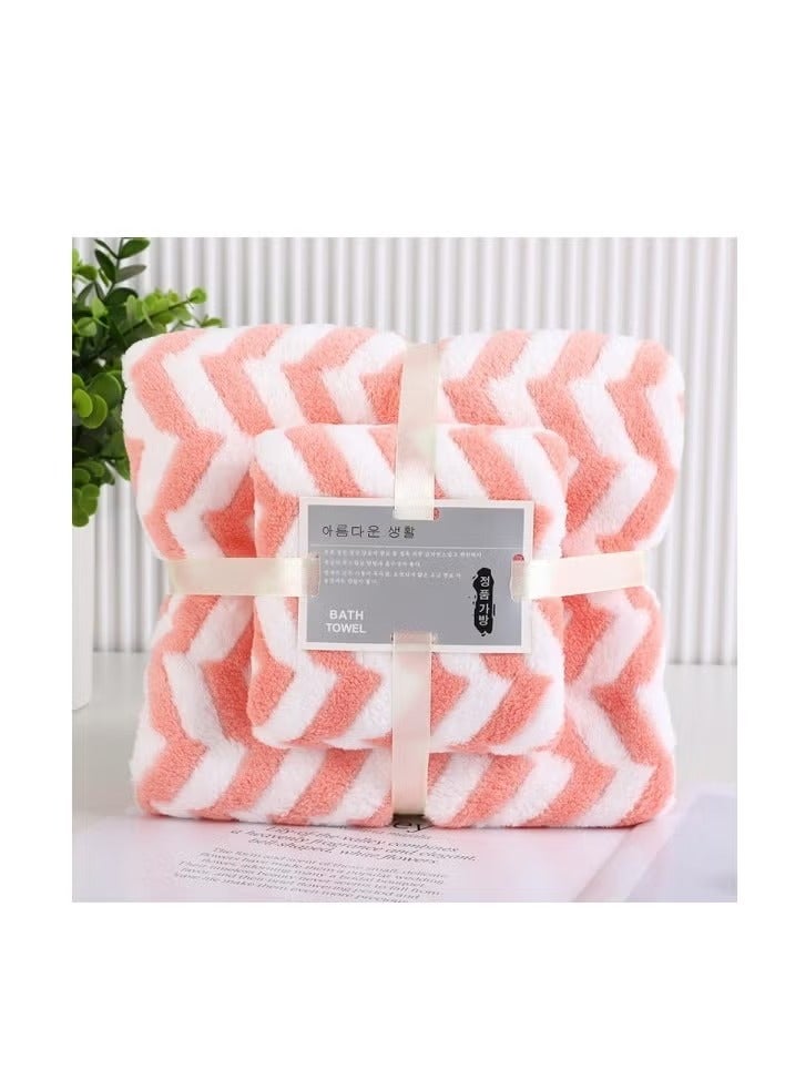 2 different sized, multi-colored towels - Image 1