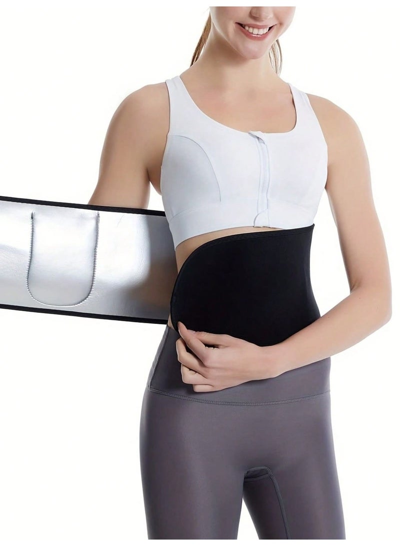 Waist Trainer Sweat Belt – Compression Slimming Belt For Body Shaping And Weight Loss For Men And Women, Lower Back Support, Suitable For Sports And Daily Use (Waist Size 25.6 – 39.3 Inches) - Image 2