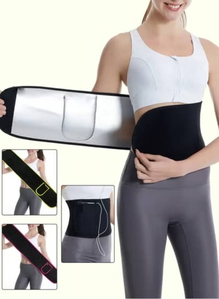 Waist Trainer Sweat Belt – Compression Slimming Belt For Body Shaping And Weight Loss For Men And Women, Lower Back Support, Suitable For Sports And Daily Use (Waist Size 25.6 – 39.3 Inches) - Image 1