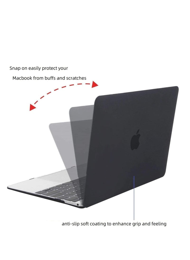 RDN - 2020 2019 2018 Release A2337 M1 A2179 A1932, Plastic Hard Shell Case Cover Only Compatible with MacBook Air 13 inch with Retina Display Black - Image 1
