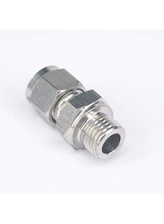 304 فولاذ مقاوم للصدأ M14x1.5 أنثى إلى 10 مم OD أنبوب تركيب هوائي مقياس ضغط - Image 3