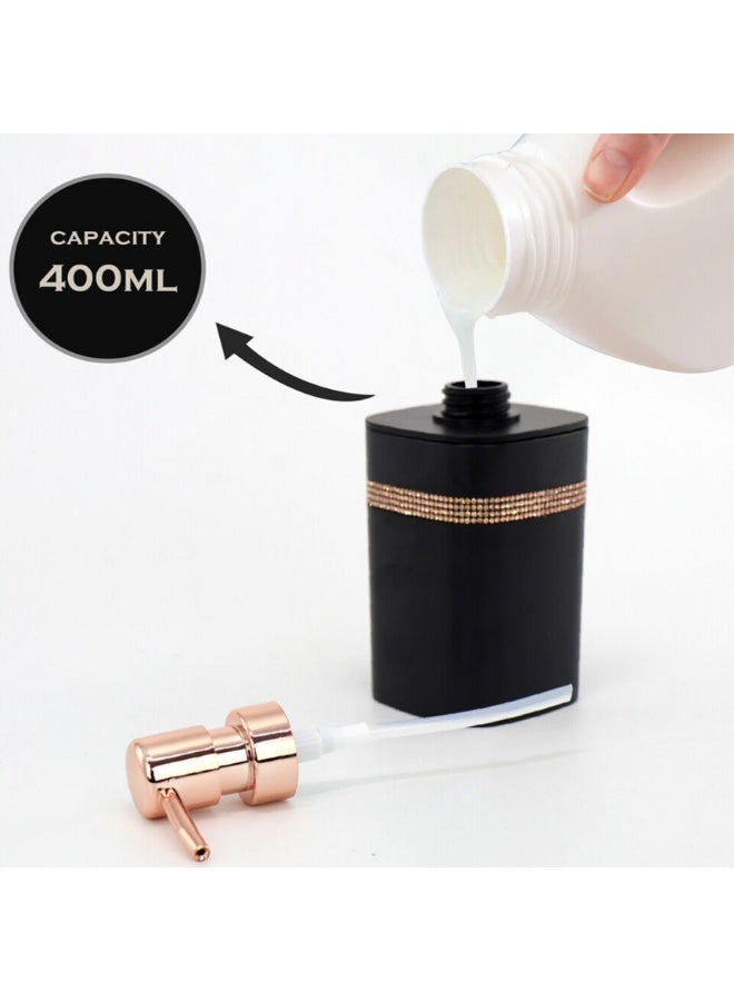 Refillable Soap Dispenser with Pump – Premium Liquid Hand Soap Dispenser for Bathroom and Kitchen – Durable and Stylish Soap Pump for Sink, Counter, Shower, and Handwashing (400ml) - Image 3