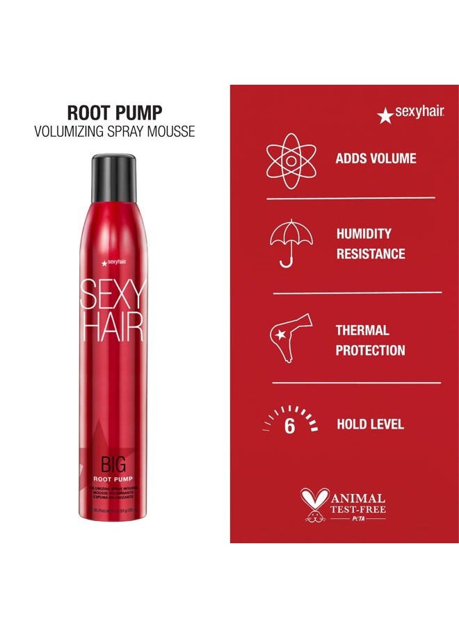 Sexy Hair SexyHair Big Root Pump Volumizing Spray Mousse, 10 Oz | Volume with Medium Hold | Up to 72 Hour Humidity Resistance  - Image 4