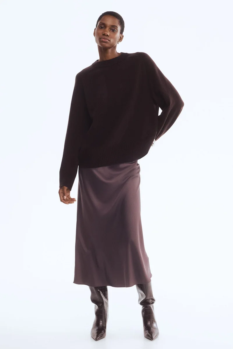 اتش اند ام كنزة صوف بقصّة فضفاضة