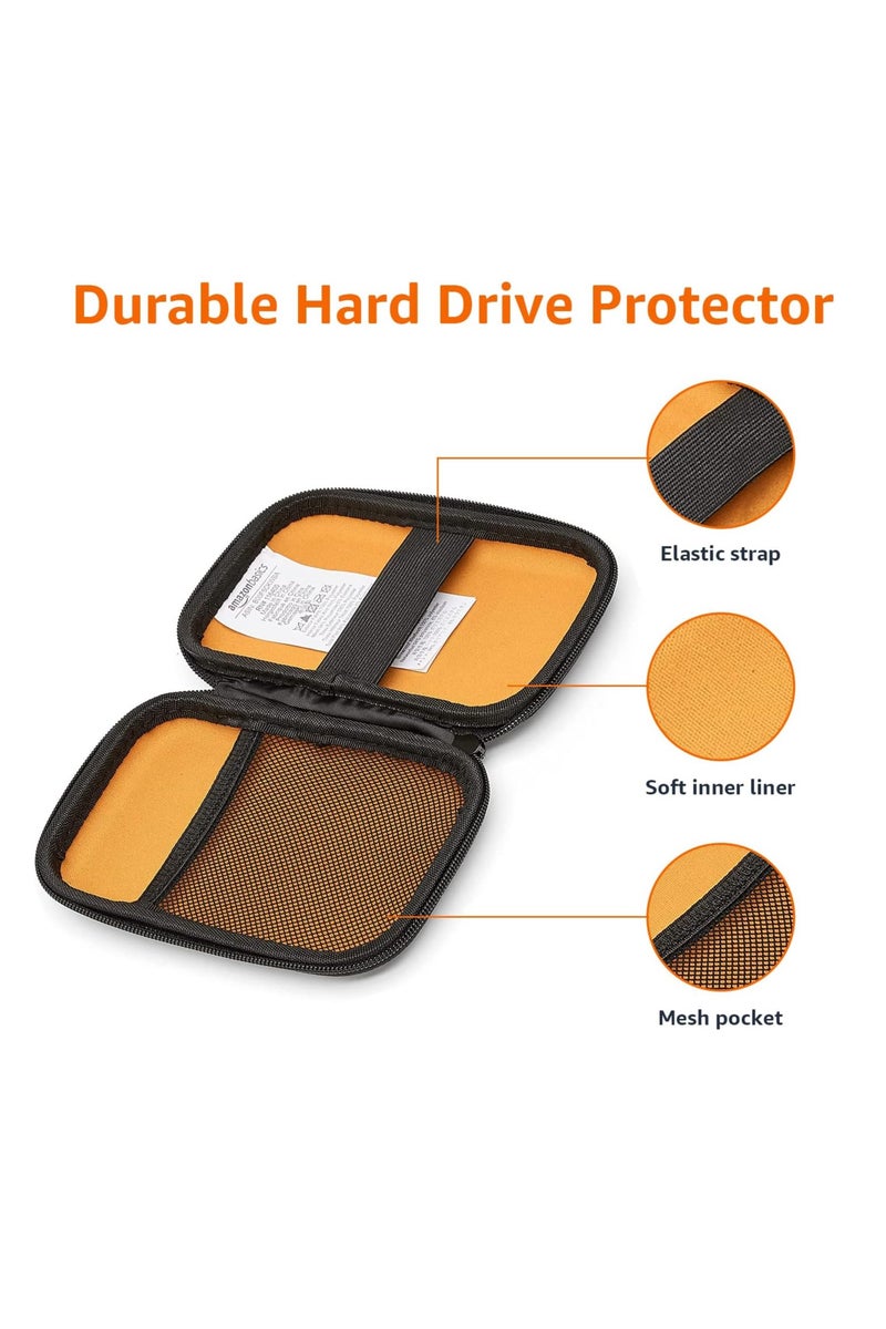Hard Drive Carrying Case Bag Storage Organizer Universal Carry Pouch Compatible  2.5’’ EVA Shockproof Travel Case - Image 4