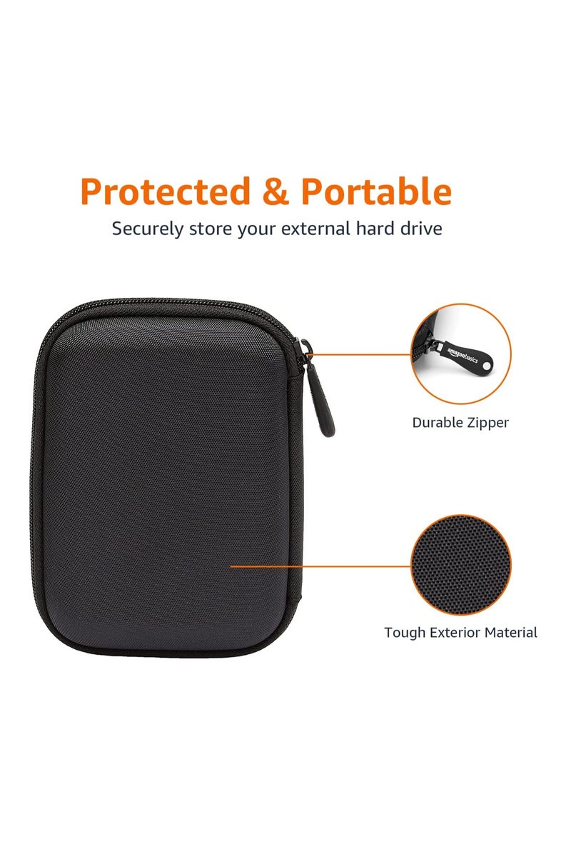 Hard Drive Carrying Case Bag Storage Organizer Universal Carry Pouch Compatible  2.5’’ EVA Shockproof Travel Case - Image 5