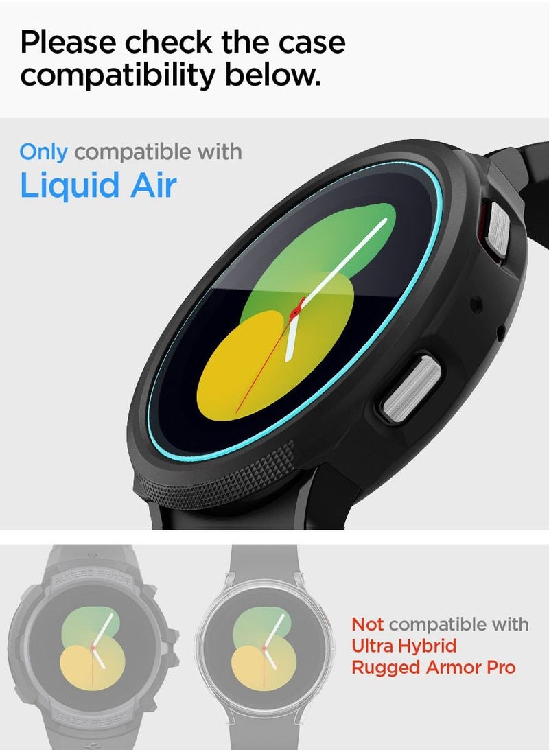 Spigen - Glastr Ez Fit (2 Pack) Tempered Glass Screen Protector For Samsung Galaxy Watch 5 (44mm) With Auto Align Technology Tray - Image 1