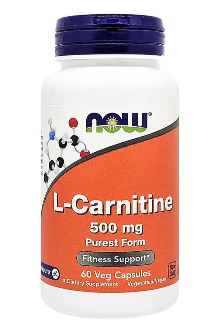 NOW L-Carnitine 500 mg Capsules 60's - Image 1