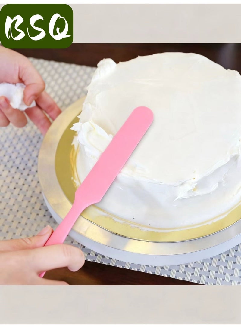 بي إس كيو (مجموعة من 4 قطع، لون وردي) ملعقة سيليكون | أدوات خبز الكيك | ملعقة سيليكون صغيرة | ملعقة طويلة مقاومة للحرارة | مناسبة للمطبخ والخبز وتزيين الكيك - Image 5