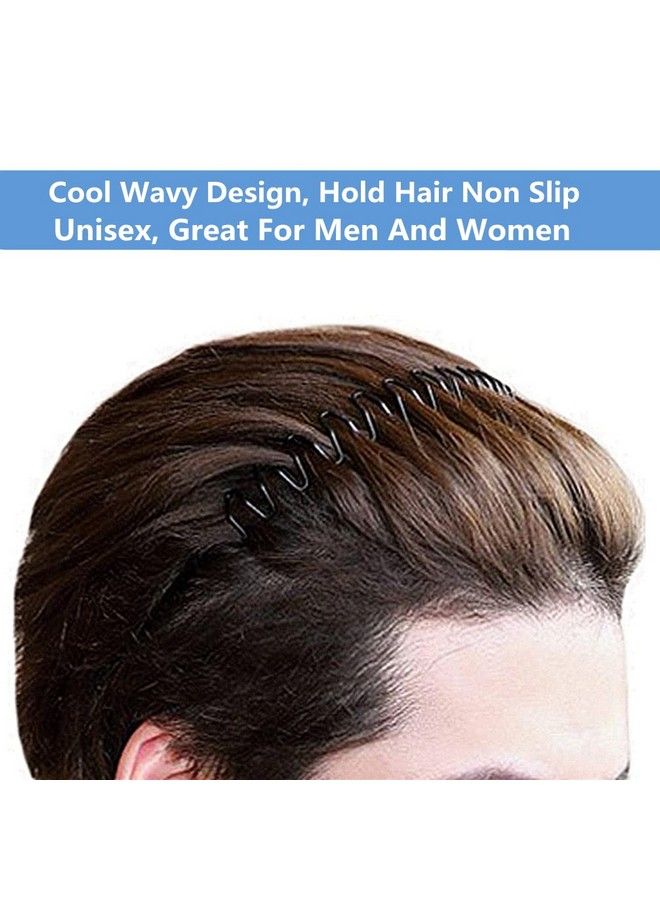 bodbop XINGZHE باندات رأس معدنية من بودبوب XINGZHE للرجال والنساء - باند شعر أسود عصري للرياضة والعناية بالشعر والجمال للنساء، غير قابلة للانزلاق، مرنة، عريضة، مشابك شعر - Image 5