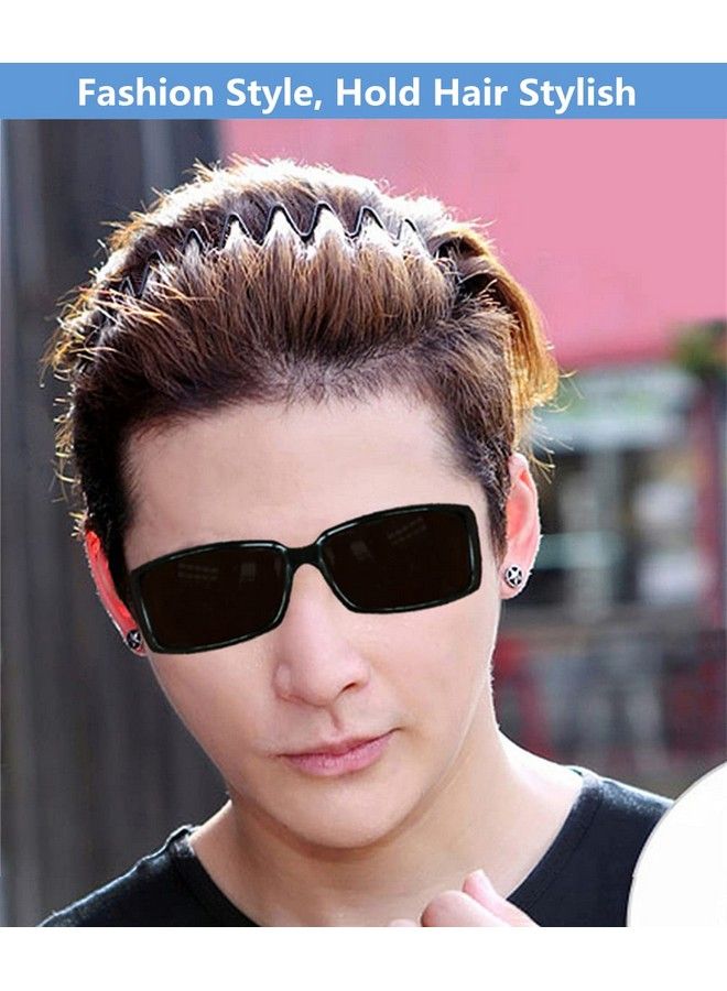 bodbop XINGZHE باندات رأس معدنية من بودبوب XINGZHE للرجال والنساء - باند شعر أسود عصري للرياضة والعناية بالشعر والجمال للنساء، غير قابلة للانزلاق، مرنة، عريضة، مشابك شعر - Image 4