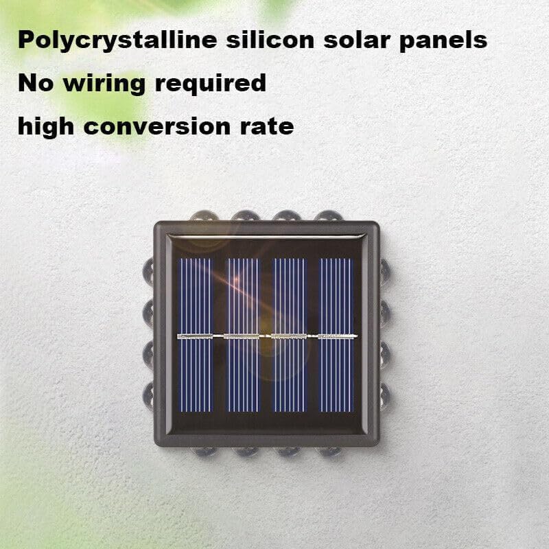 TECH LOGO ELECTRONICS 2025 New Solar Wall Lights Small Fence Lights Solar Powered Up Down LED Porch Light Luces Solares para Exteriores Garden Lights Outdoor Solar Landscape Lights-WARM YELLOW (4 WAY SOLAR LIGHT, 5) - Image 3