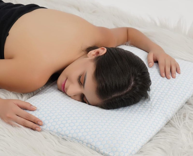 MASHUR FAB MASHUR FAB Orthopaedic Memory Foam Slim Size Bed Pillow for Back and Side Sleeper, with Premium Organic Cover (24 x 17 x 2 INCH) - Image 2