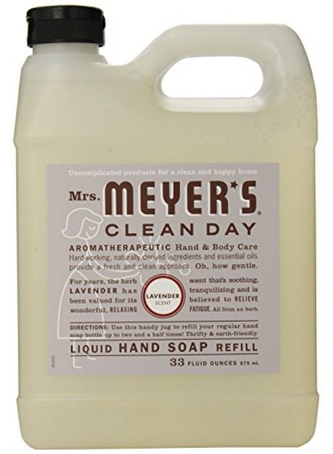Mrs. Meyer's Clean Day عبوة إعادة تعبئة صابون يد سائل برائحة اللافندر 33 أونصة سائلة (عبوة من 1) - Image 1