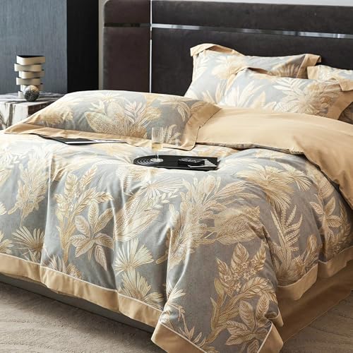 TodaFre 100% Cotton Duvet Cover King Size Set, Luxury Reversible Botanical Floral Patterned, Soft Breathable & Skin-Friendly Bedding for All Season Comfort, 3 Pieces (104"x90") - Image 1