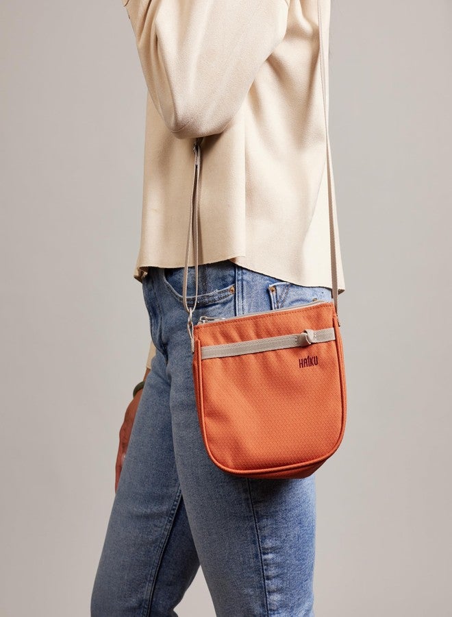 HAIKU Lark RFID Blocking Zippered Small Crossbody Travel Bag for Women, Rustic Clay - Image 5