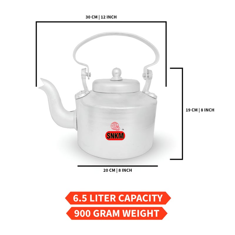 SNKM Aluminium Indian Traditional Kettle Tea, Coffee Pot Chai Maker with Lid and Handle, (6.5 Liter, Pack of 1) - Image 5