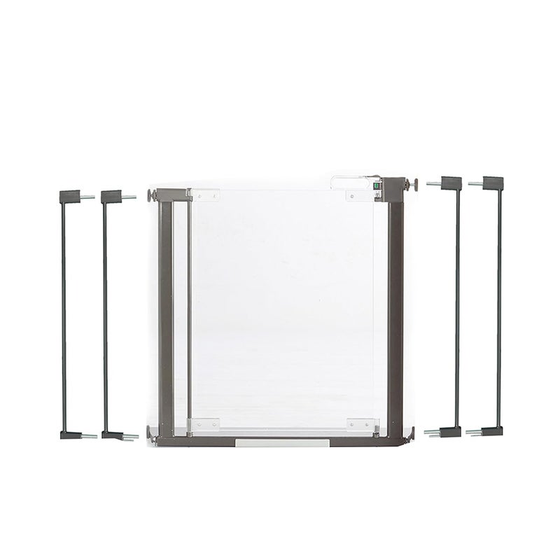 QDOS Safety Designer Gate Extensions for Crystal and Spectrum Pressure Mount Baby Gates | Slate | Allows for use in wider door openings - Each Extension adds 2.75" to the gate - Includes 2 Extensions - Image 3