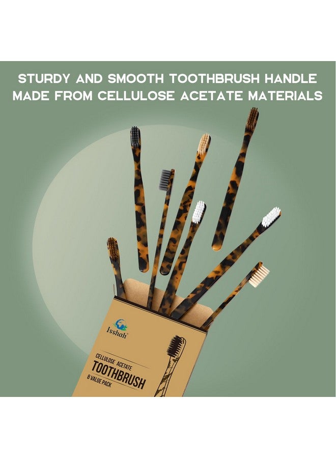 Isshah Biodegradable Eco-Friendly Cellulose Acetate Toothbrushes - 8 Count - Image 4