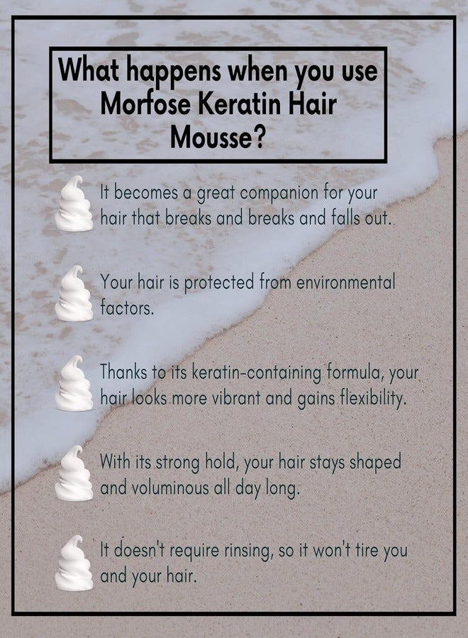 Morfose 200ml Keratin-Infused Hair Mousse for Stronger Hair - Image 3