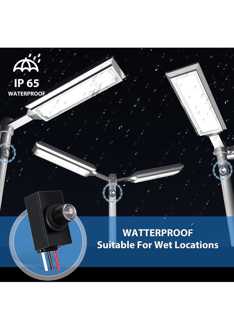 Excefore - Dusk to Dawn Sensor for Outdoor Lighting 120-277V Photoelectric Switch Photocell Light Sensor Hardwired Post Eye Light Control Most Outdoor Lamp Fixtures Bulbs - Image 1