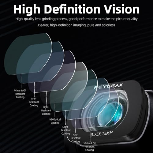 REYGEAK for OSMO Pocket 3 Wide Angle Lens, Multi-Coated Wide Angle Lens for DJI Pocket 3 Accessories Protection Action Camera Lens(Magnetic Aluminum Version) - Image 5