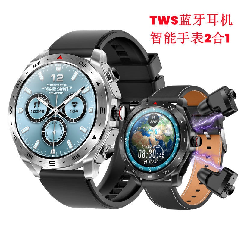 T95 Smart Watch TWS Earbuds Combo Sport Pedometer 2024 Silver - Image 3