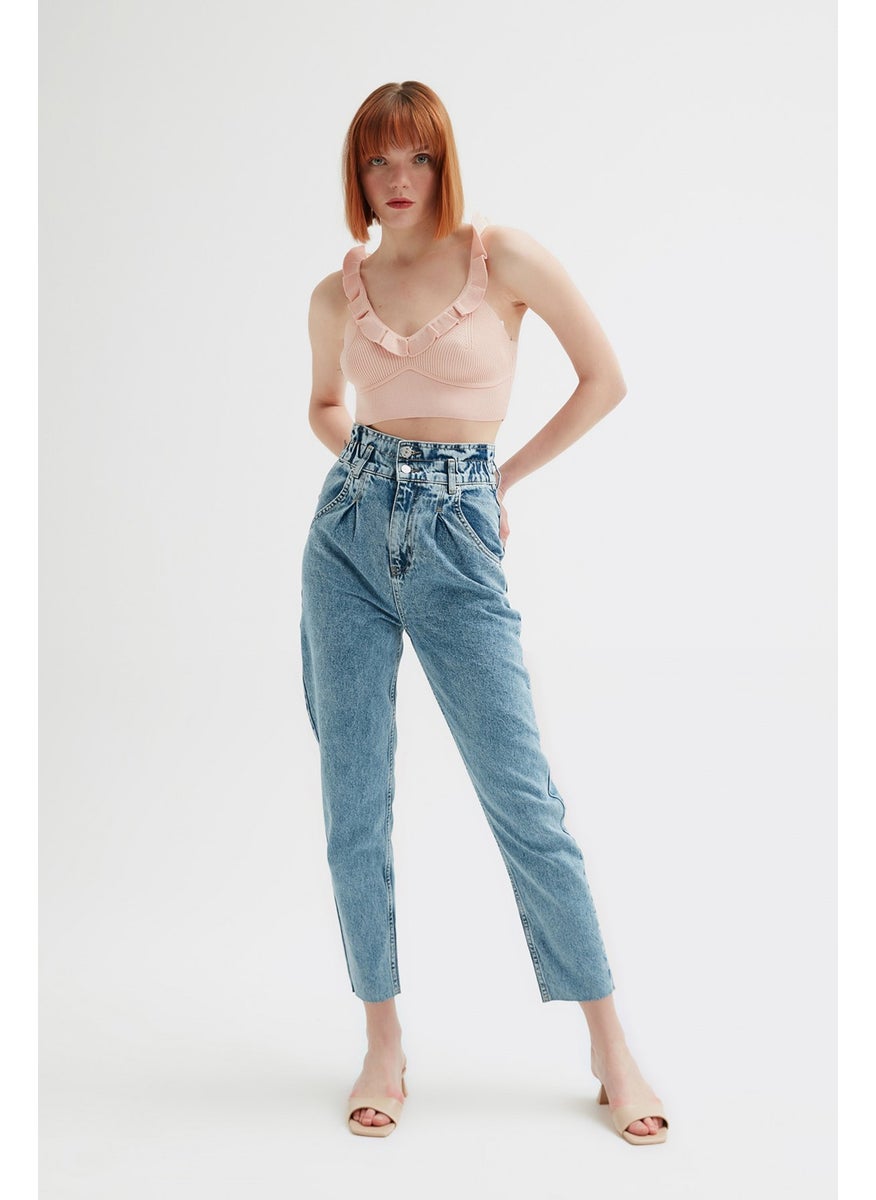 Açelya Okcu - Azalea Okcu Crop Collar Ruffle Bustier - Image 1