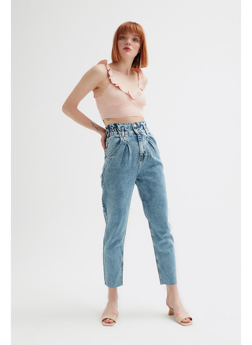 Açelya Okcu - Azalea Okcu Crop Collar Ruffle Bustier - Image 1
