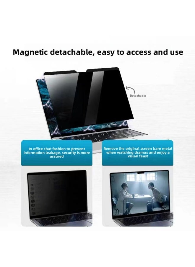 For Macbookpro13.3 Magnetic Anti-peep Film Apple Notebook 13.6/14.2 Detachable Anti-peep Film-Color:Magnetic Attraction + Detachable Storage★Imported Anti-peep Film + Packaging Box-Dimensions:2020 MacBook Air13.3 "(A2337/A2179)