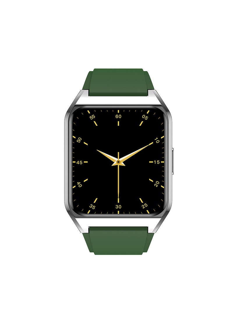 AROAQ H60 Smart Watch Bluetooth Calling Body Temperature Heart Rate Smartwatch IP67 Waterproof Sports Fitness Tracker Watches For Men And Women With Green Silicone Strap - Image 2