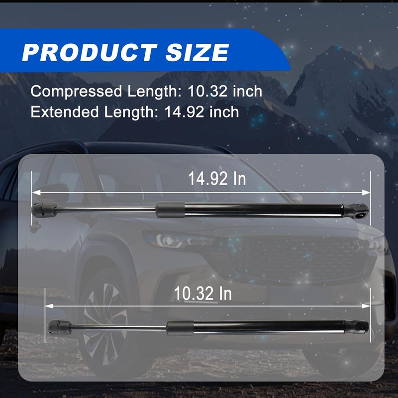 cycwer Front Hood Lift Supports Gas Springs Shocks Struts for 2015-2022 Murano 3.5L,Replaces 654705AA0A SG325034 7094 613630 5B932617, 2-PC Set Durability enhanced - Image 3