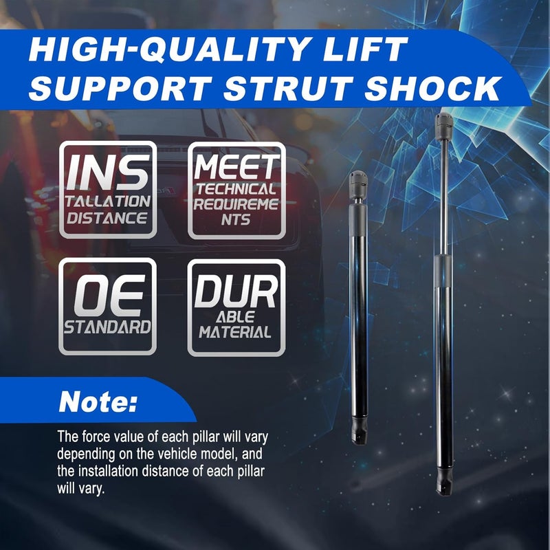 cycwer Front Hood Lift Supports Gas Springs Shocks Struts for 2015-2022 Murano 3.5L,Replaces 654705AA0A SG325034 7094 613630 5B932617, 2-PC Set Durability enhanced - Image 4